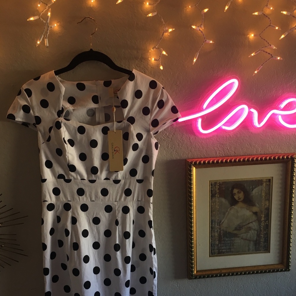 Vintage Polka-Dot Dress